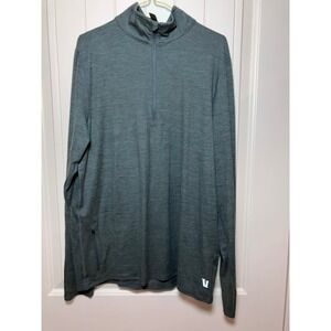 Vuori Mens Medium Ponto Performance Half Zip Pullover Heathered Grey V221 Preppy